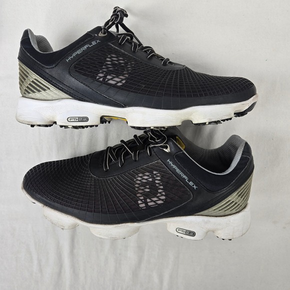 FootJoy FJ HyperFlex 2.0 FTF Mens Golf Shoes Black Silver Soft Spiked 10M 51035 main image 4